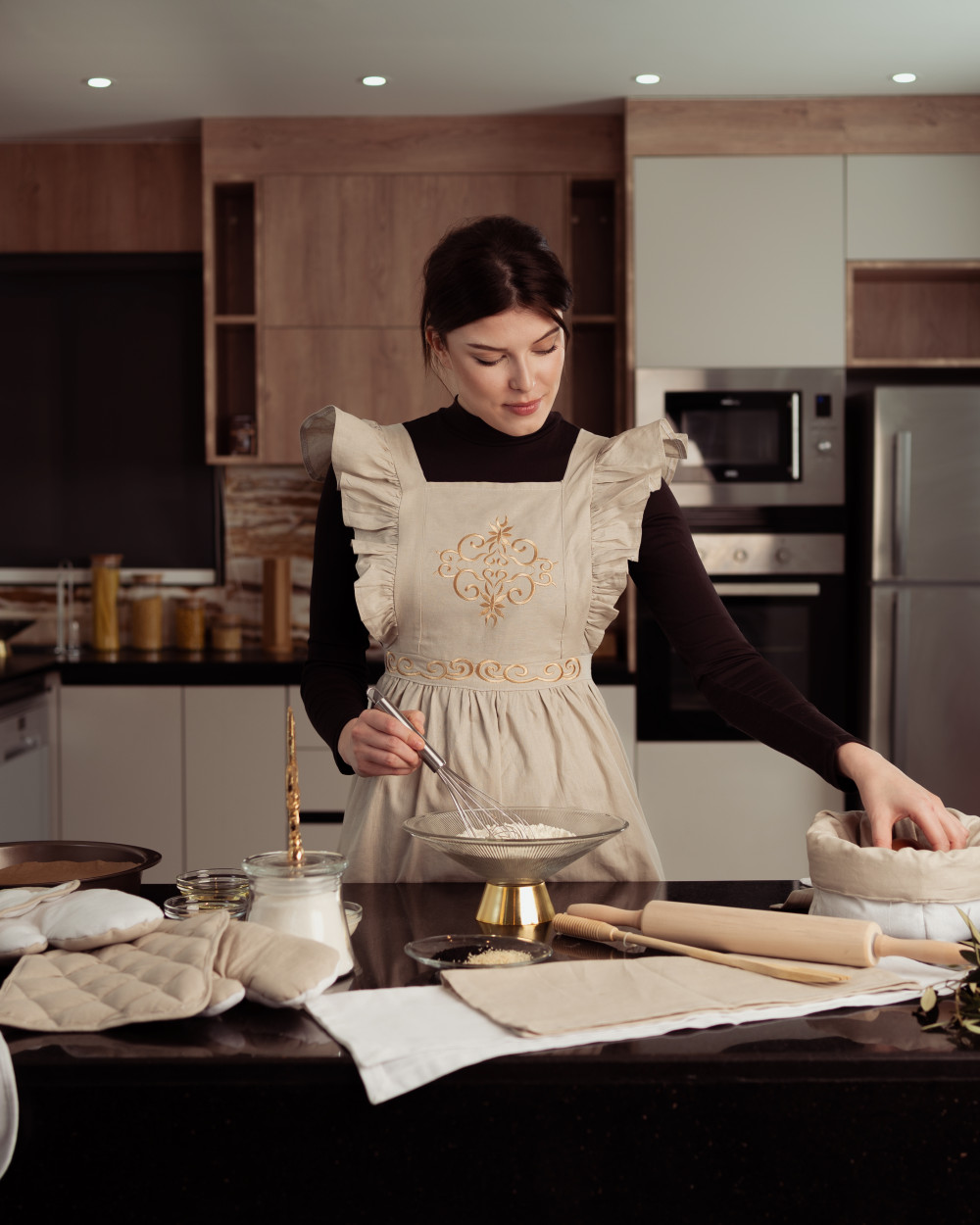 Tablier a volants ajustable STYLE VINTAGE 